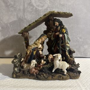 2002 Home Interiors Behold A‎ Child Is Born Nativity Scene 55053 Sculpture